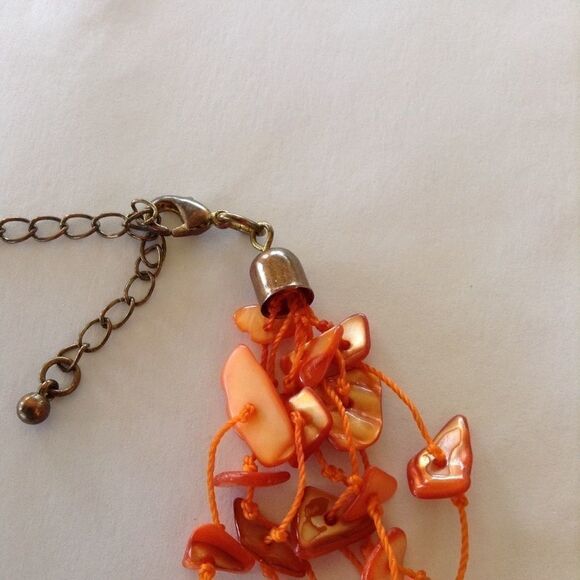 Orange coral choker  - Picture 4 of 7